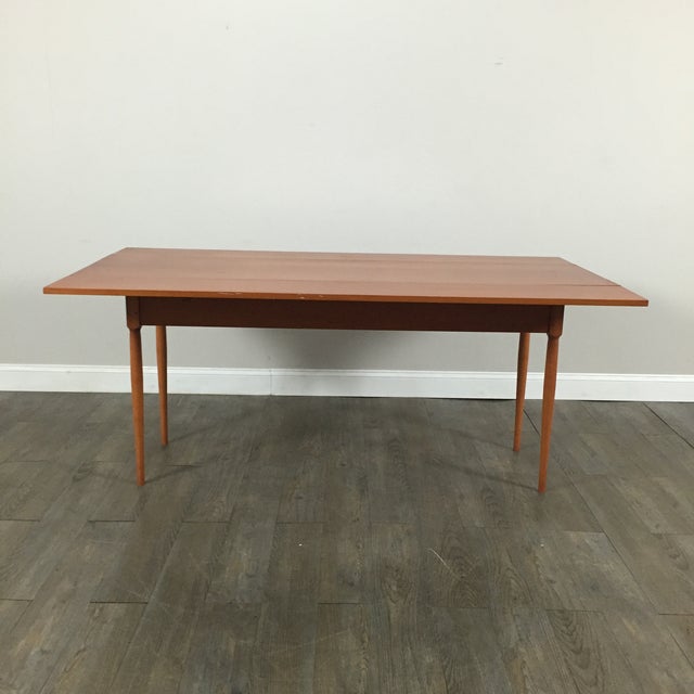 Vintage MidCentury FoldingLeaf Dining Table Chairish