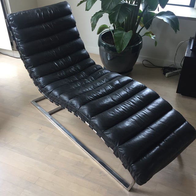 Restoration Hardware Oviedo Leather Chaise Chairish