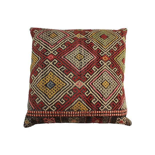 Vintage Turkish Kilim Floor Pillows - A Pair Chairish