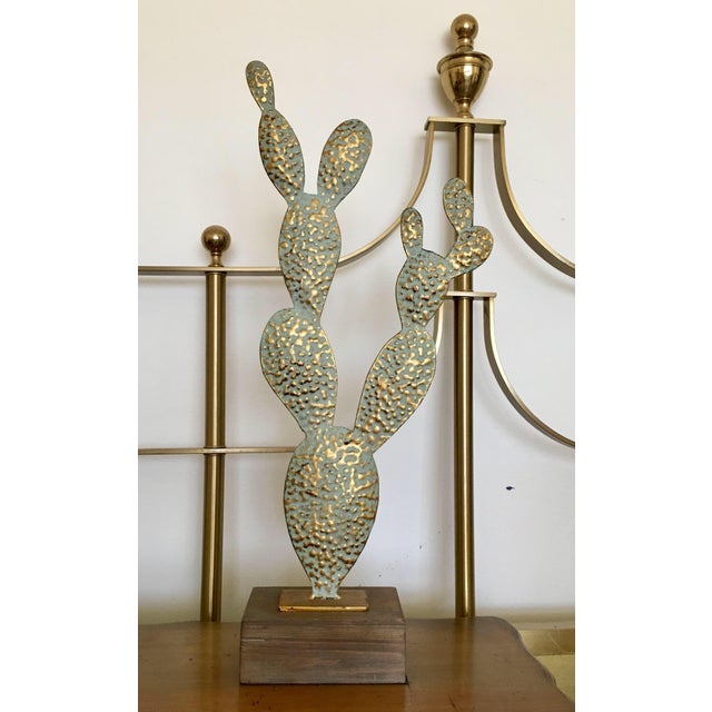 Metal Modern Cactus Sculpture Chairish