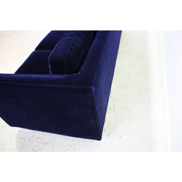 Ward Sofa in Navy Blue Mohair by Brickell Chairish