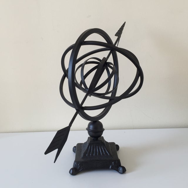 Black Metal Sphere Arrow Sculpture Chairish