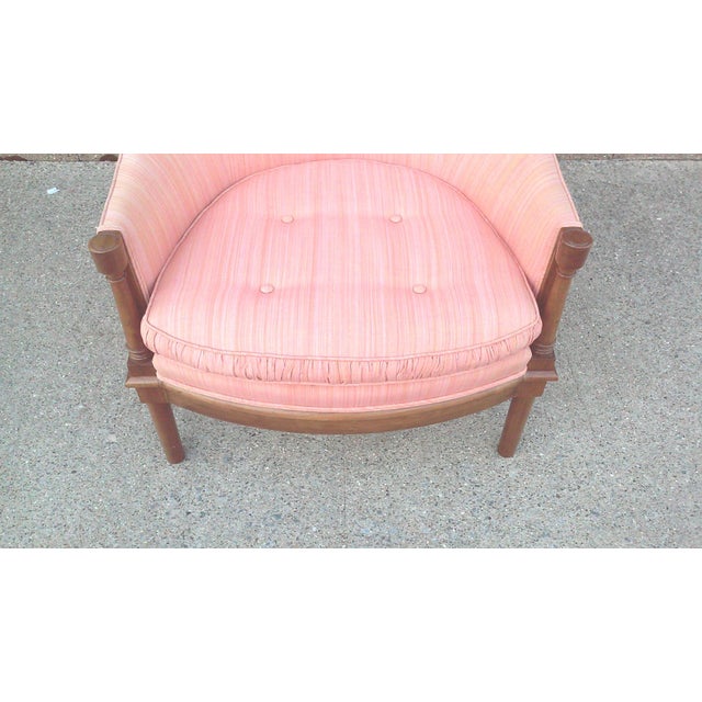 Salmon Dupioni Silk Accent Chair Chairish