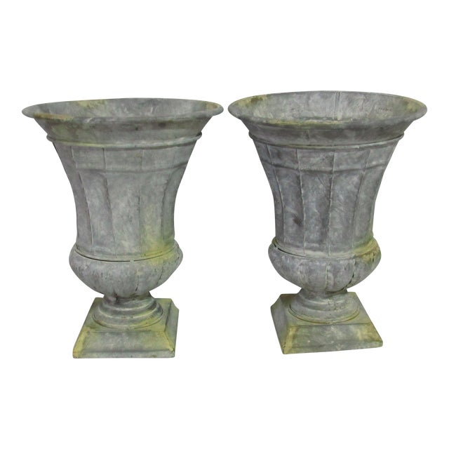 French Style Garden UrnShaped Planters A Pair Chairish