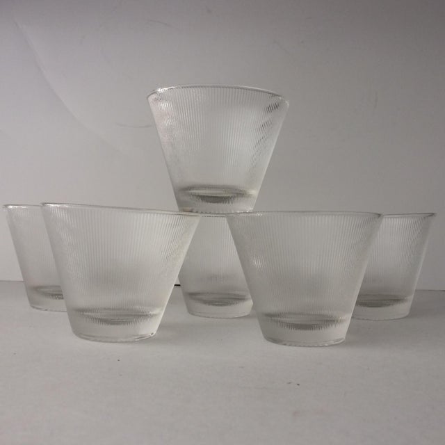 Vintage Ribbed & Frosted Stemless Martini Glasses Set of 6 Chairish