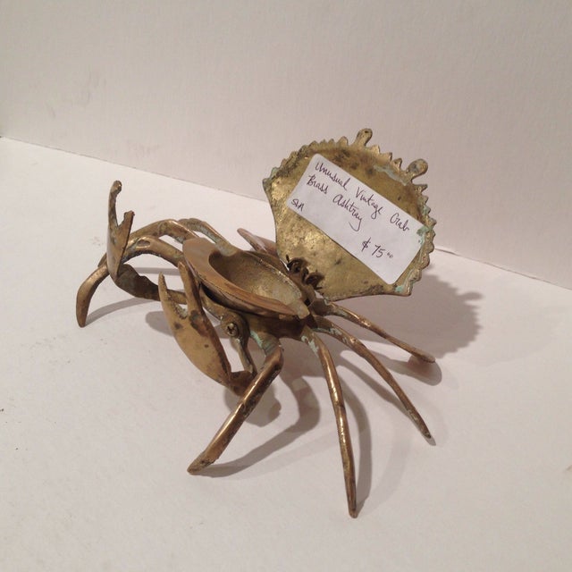 Vintage Brass Crab Ashtray Chairish