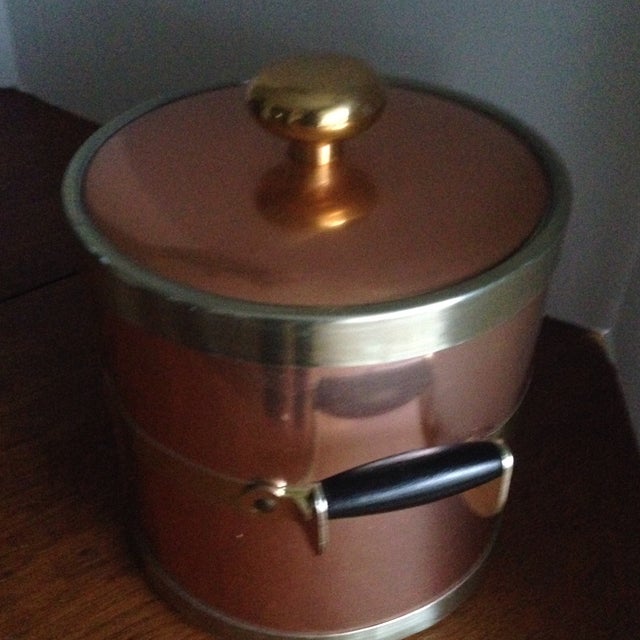 Vintage Brass/Copper Ice Bucket Chairish