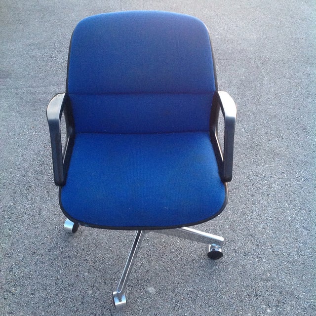 Royal Blue & Chrome Allsteel Office Chair Chairish