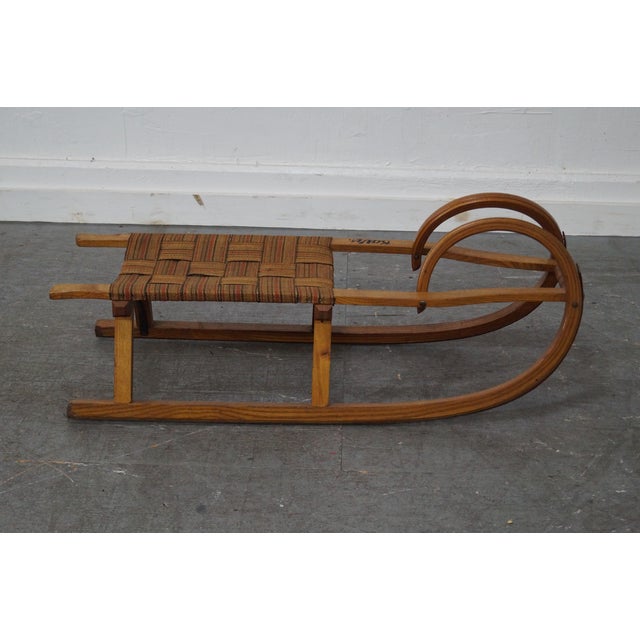 Vintage Wood Toboggan Sled Chairish