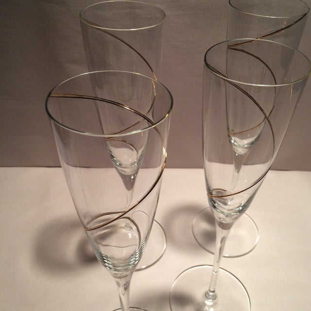 Vintage Gold Swirl Champagne Glasses Set of 4 Chairish