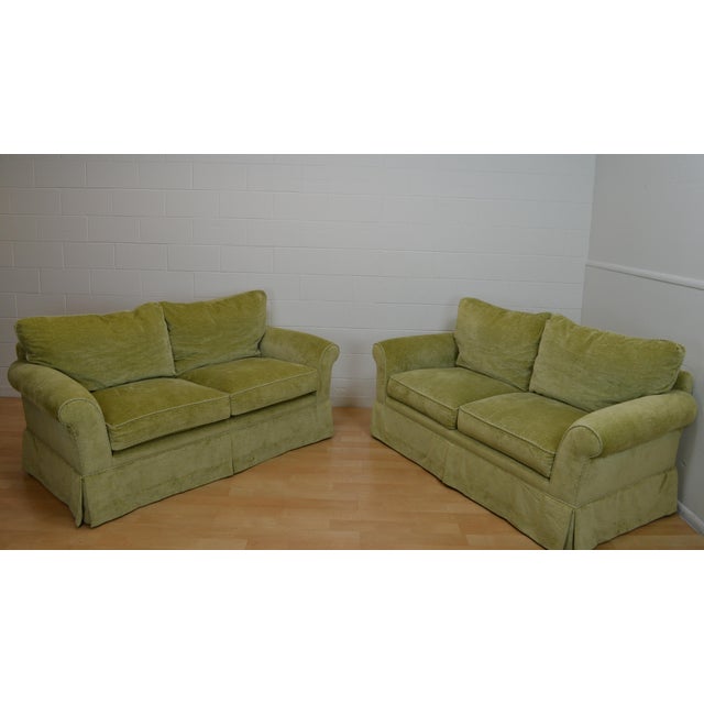 Sage Green Velvet Custom Scalamandre Loveseat Chairish