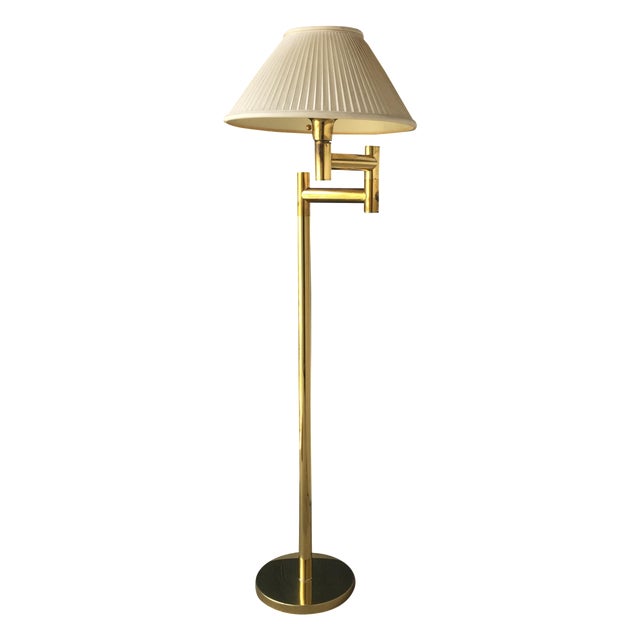 Karl Springer Swing Arm Brass Floor Lamp Chairish