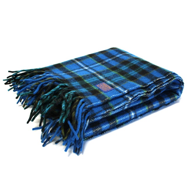 Pendleton Camp Blanket Plaid Blue Chairish