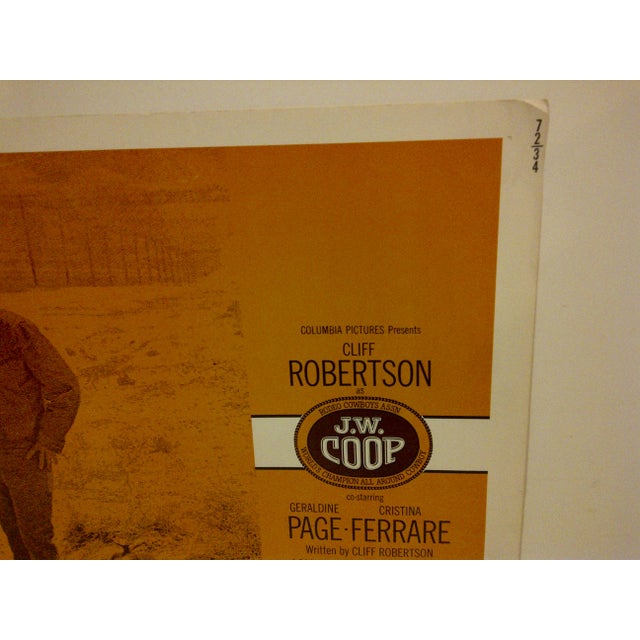 Vintage Movie Poster "J.W. Coop" Starring Cliff Robertson and Cristina