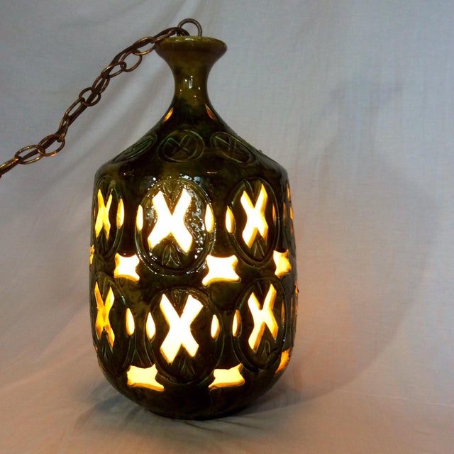 Vintage Mid-Century Mod Hanging Swag Lamp | Chairish