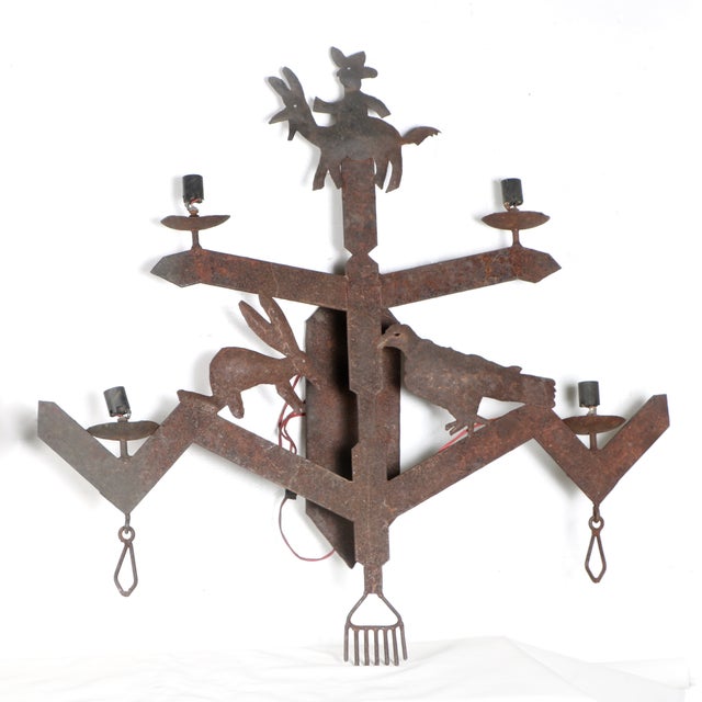 Southwestern Wrought Iron Sconces - Pair Chairish
