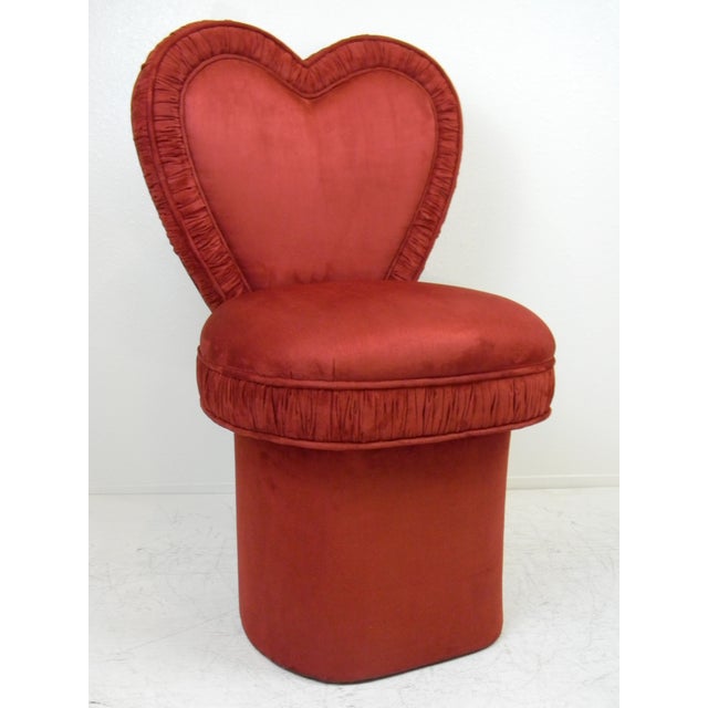 Custom Made Heart Shaped Swivel Chair | Chairish