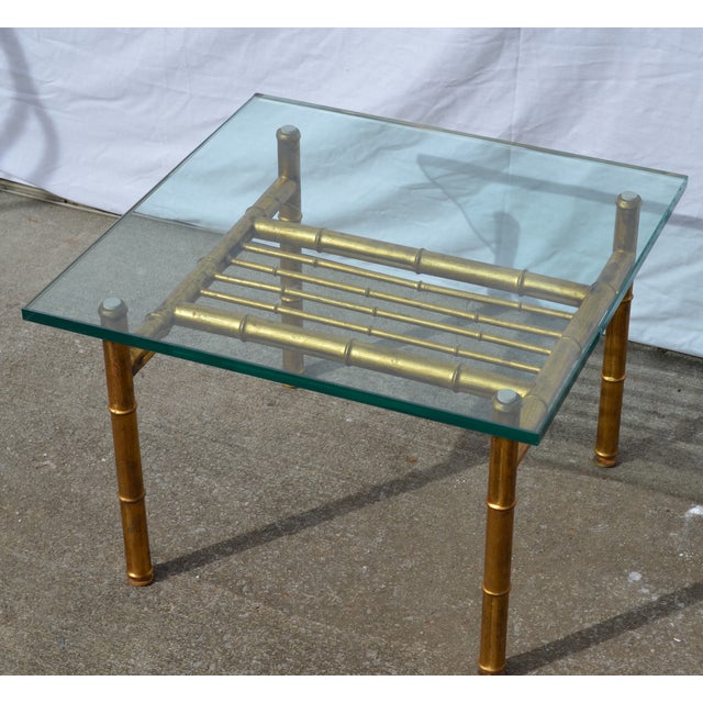 Gold Faux Bamboo Metal Coffee Table Chairish