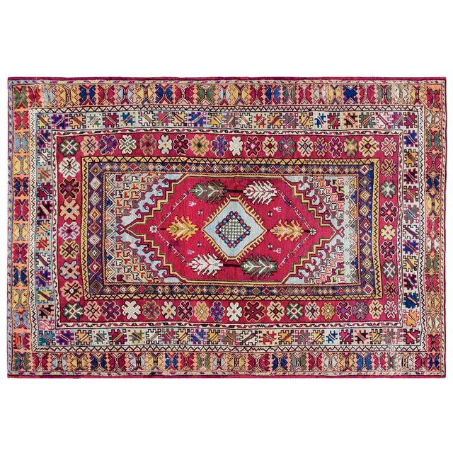 Traditional Moroccan Wool Rug 9'6" x 6'7" Chairish