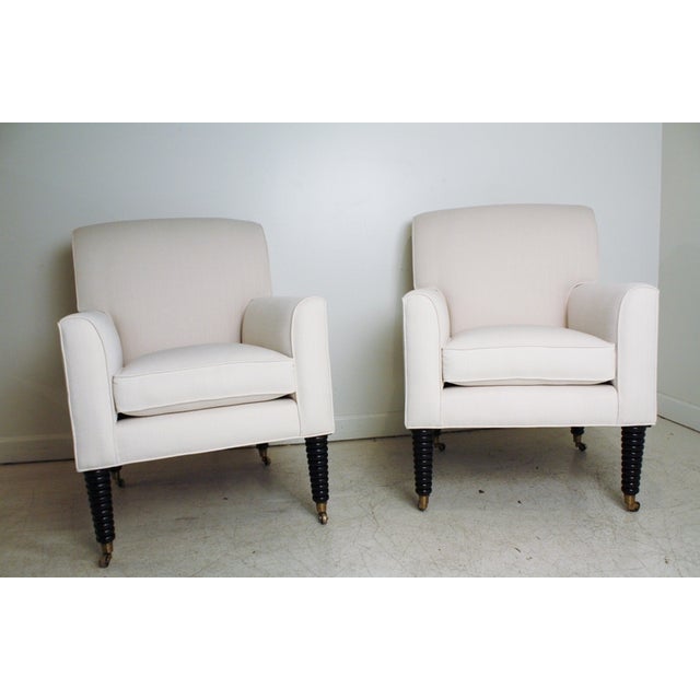 Ralph Lauren White Club Chairs A Pair Chairish