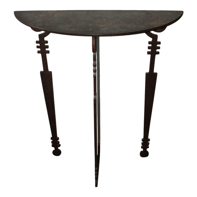 Metal Half Moon Accent Table Chairish