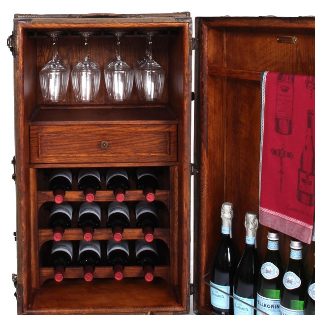 Vintage Steamer Trunk Wine Bar Chairish