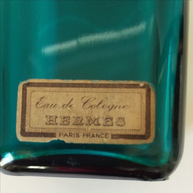 Hermes Vintage Blue Glass Cologne Bottle Chairish