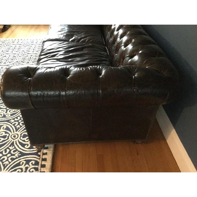 Restoration Hardware Leather Kensington Sofa