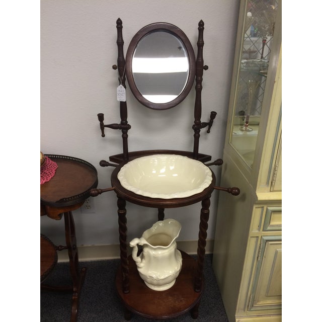 Antique Cherrywood Wash Basin Table Chairish