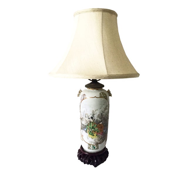Antique Japanese Porcelain Lamp Chairish