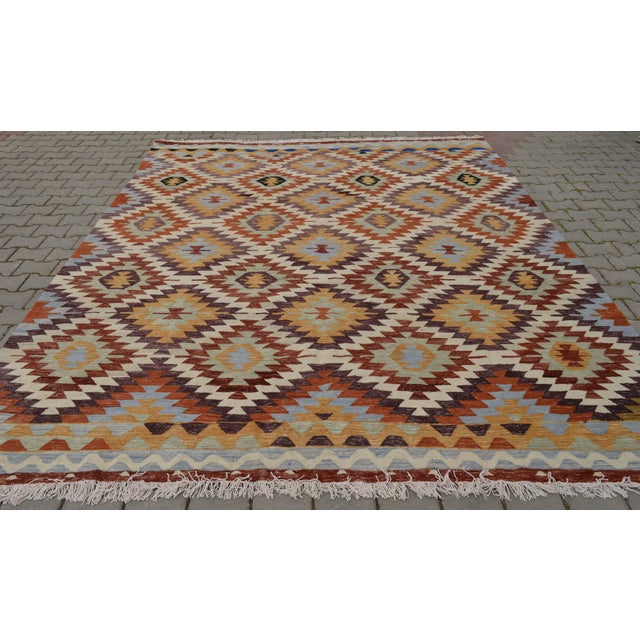 Anatolia Turkish Diamond Kilim Rug 9'3" X 11' Chairish