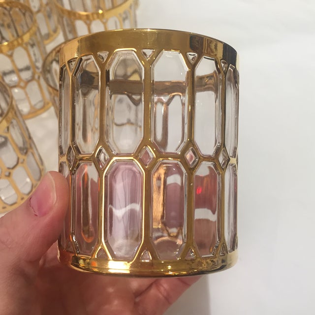 22k Gold Low Glasses With Gold Detail - Set of 10 Chairish
