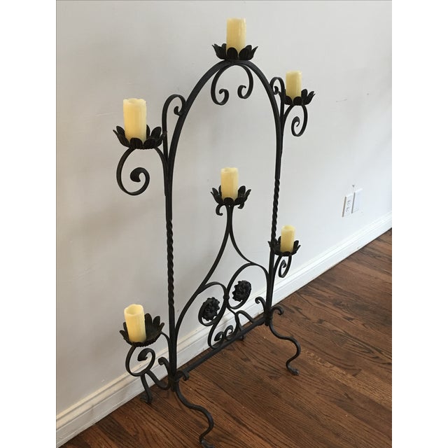 Wrought Iron Candle Holder | Chairish