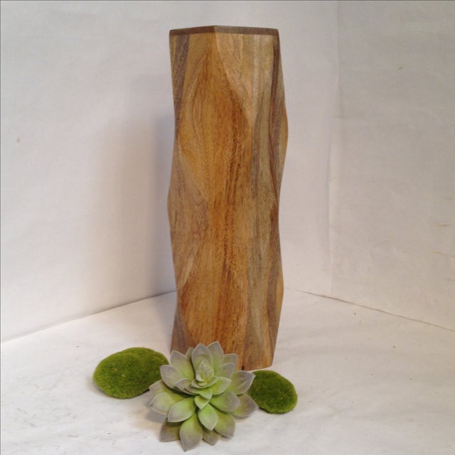 Tall Modern Wooden Vase Chairish