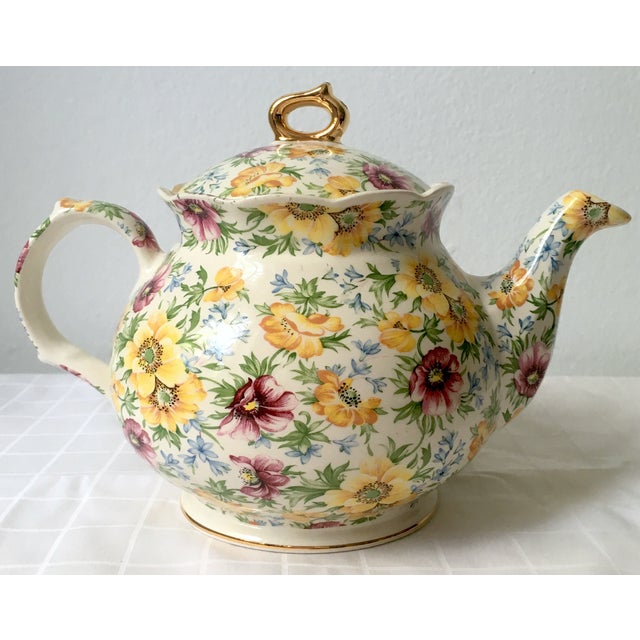 Vintage English Chintz Teapot Chairish