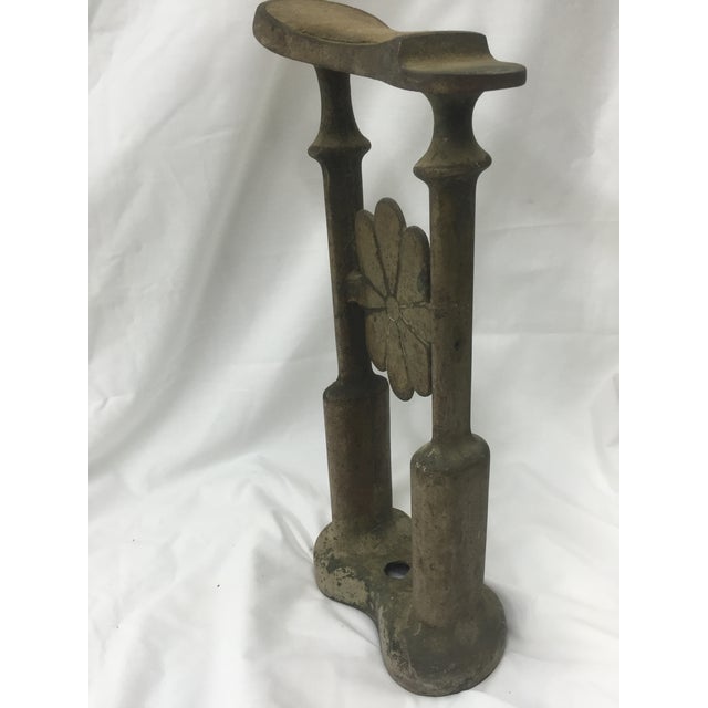 Antique Brass Flower Detail Shoe Shine Foot Rest Chairish