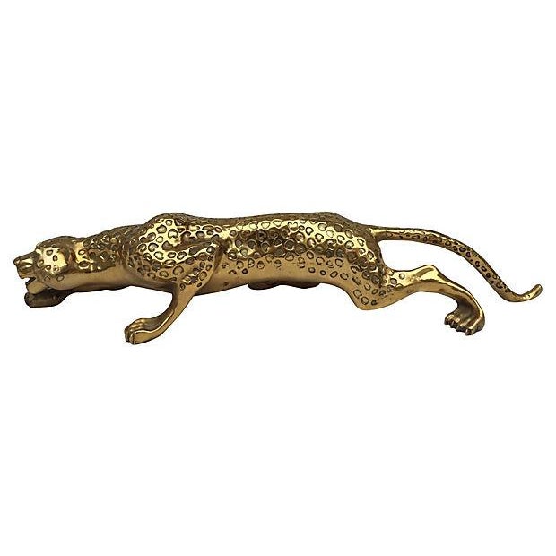 Mid Century Brass Jaguar Statue Chairish