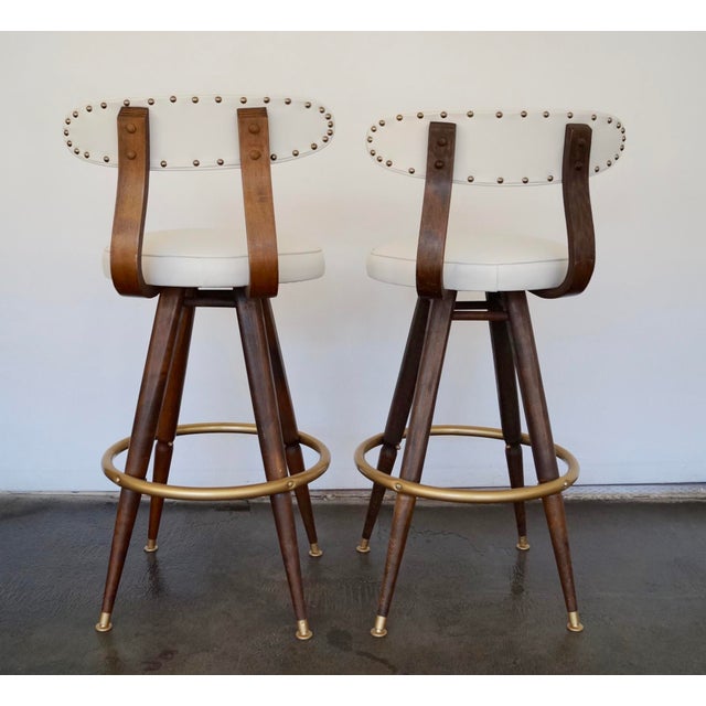 MidCentury Modern Bentwood Bar Stools A Pair Chairish