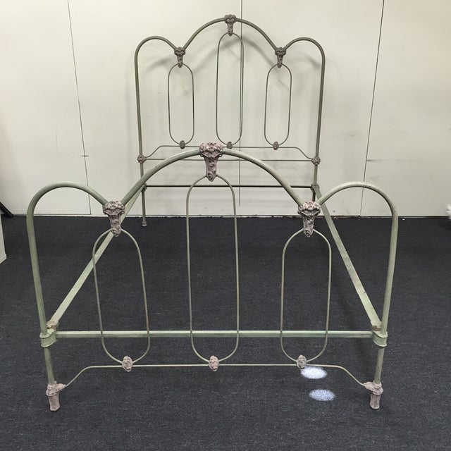 Pale Green Antique Full Iron Bed Chairish