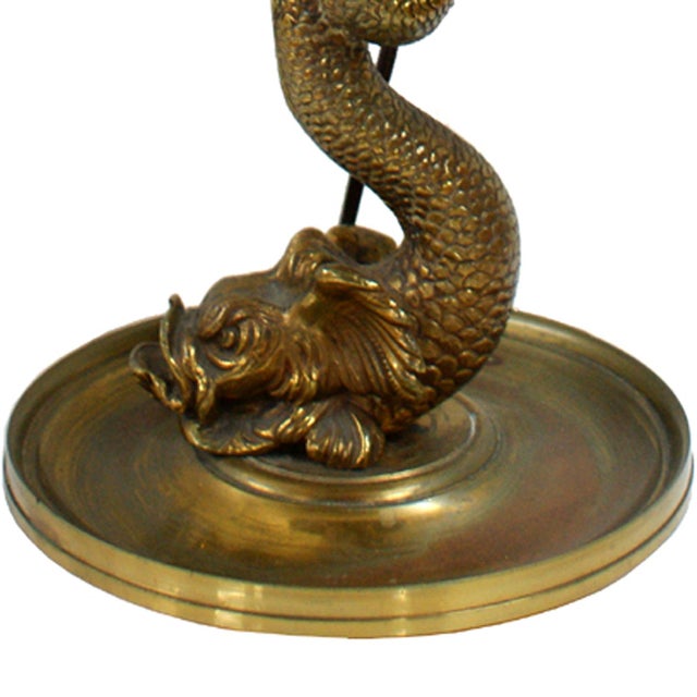 Vintage Brass Koi Fish Table or Desk Lamp Chairish