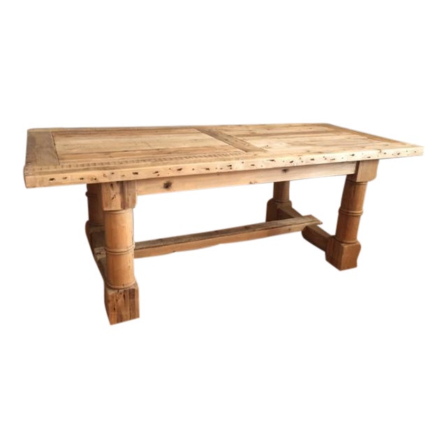 Restoration Hardware Salvaged Wood Extension Dining Table | Chairish