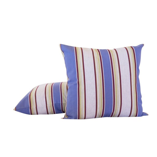 Custom French Purple Stripe Pillow Chairish