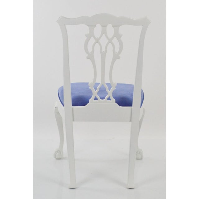 White Painted Chippendale Dining Chairs Set of 6 Chairish