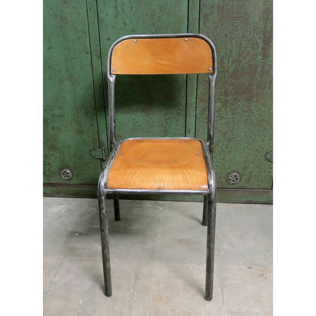 French Vintage Industrial Factory Chairs A Pair Chairish