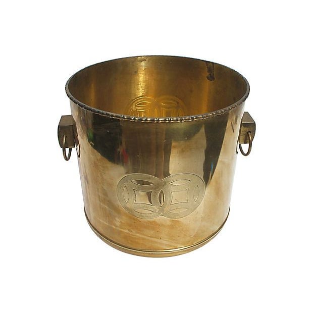 Large MidCentury Brass Handled Ice Bucket Chairish