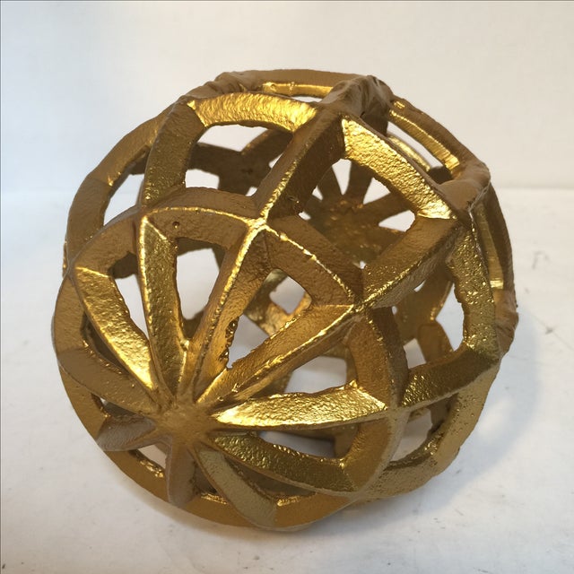 Gold Metal Spheres A Pair Chairish