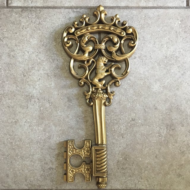 Syroco Gold Lion Key Wall Art Chairish