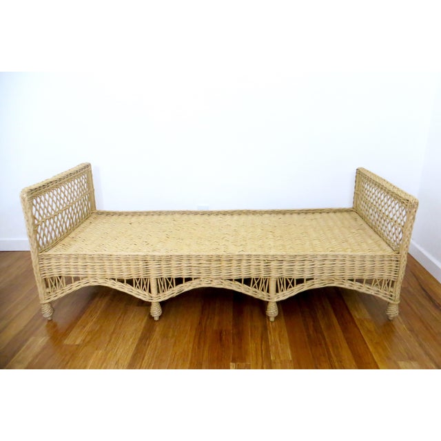 Vintage Wicker Rattan Daybed by Bar Harbor Chairish