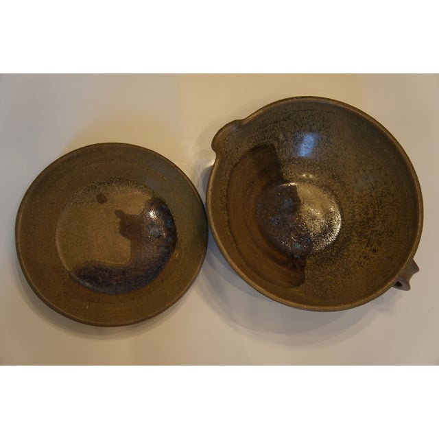 Vintage Signed Art Pottery Gravy Boat and Saucer Chairish