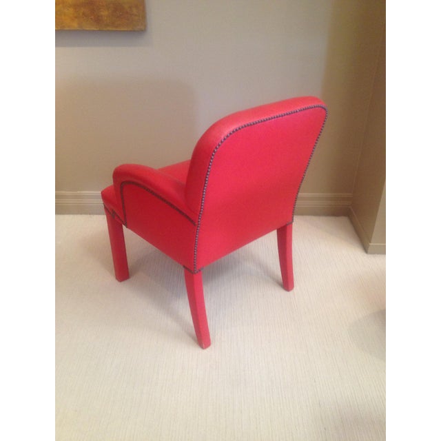 Red Leather Dining Chairs Set of 4 Chairish